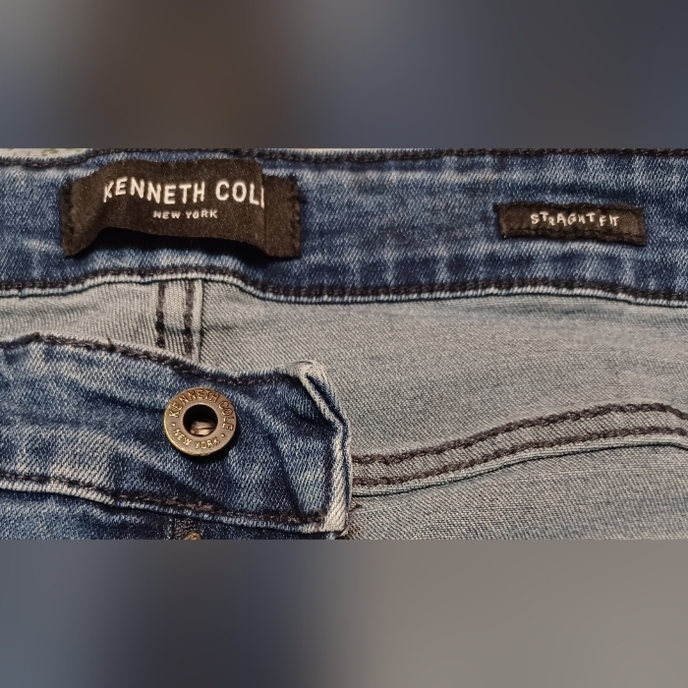 Kenneth Cole Straight Fit Dark Blue Jeans Mens 32x30 Today Is Your Day - Picture 8 of 12
